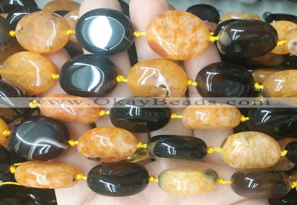 OVBS53 15 inches 15*20mm oval Agate gemstone beads wholesale