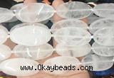 OVBS60 15 inches 20*40mm oval white crystal gemstone beads wholesale