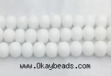 PBBS03 15 inches 15*20mm faceted rondelle white porcelain beads wholesale