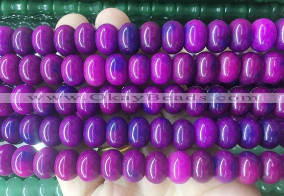 RBBS106 15 inches 8*12mm rondelle candy jade gemstone beads wholesale