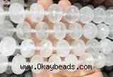 RBBS25 15 inches 13*18mm faceted rondelle white crystal gemstone beads
