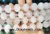 RBBS34 15 inches 13*18mm faceted rondelle rose quartz gemstone beads