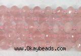 RBBS44 15 inches 13*18mm faceted rondelle rose quartz beads wholesale