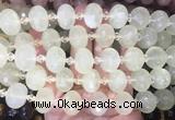 RBBS45 15 inches 13*18mm faceted rondelle lemon quartz beads wholesale