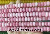 RBBS94 15 inches 6*10mm rondelle candy jade gemstone beads wholesale