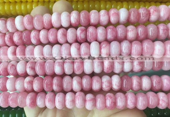RBBS94 15 inches 6*10mm rondelle candy jade gemstone beads wholesale
