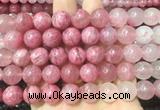 RDBS04 15 inches 12mm round pink rhodonite gemstone beads wholesale RDBS04 15 inches 12mm round pink rhodonite gemstone beads wholesale