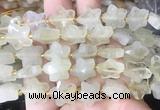 RGBS54 15 inches 14mm faceted star lemon quartz beads wholesale