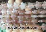 RGBS55 15 inches 14mm faceted star strawberry quartz beads wholesale