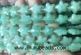 RGBS56 15 inches 14mm faceted star green aventurine beads wholesale