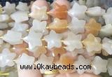 RGBS57 15 inches 14mm faceted star red aventurine beads wholesale
