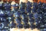 RGBS61 15 inches 14mm faceted star blue goldstone beads wholesale
