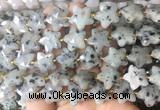 RGBS66 15 inches 14mm faceted star sesame Jasper beads wholesale