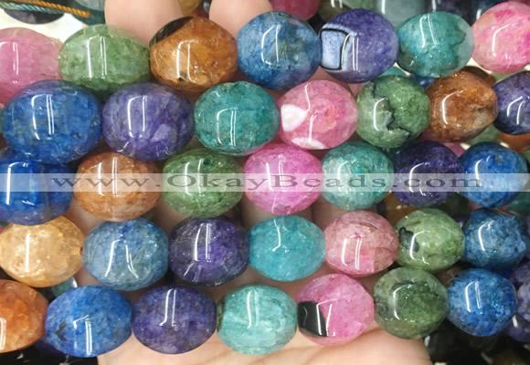 RIBS102 15 inches 14*17mm faceted rice agate gemstone beads wholesale