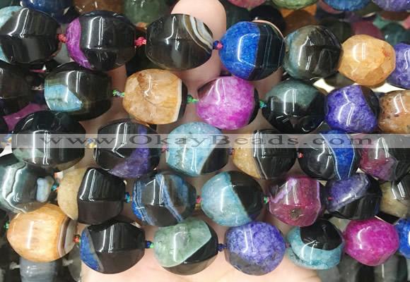 RIBS103 15 inches 14*17mm faceted rice agate gemstone beads wholesale