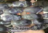 RIBS57 15 inches 14*40mm rice dogtooth amethyst gemstone beads wholesale RIBS57 15 inches 14*40mm rice dogtooth amethyst gemstone beads wholesale
