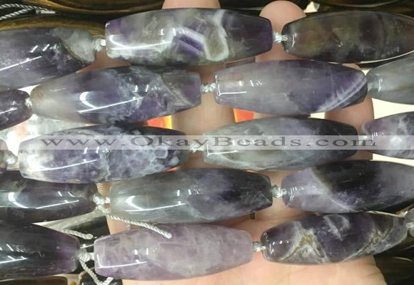 RIBS57 15 inches 14*40mm rice dogtooth amethyst gemstone beads wholesale