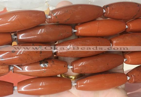 RIBS63 15 inches 14*40mm rice red jasper gemstone beads wholesale