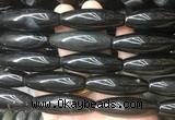 RIBS75 15 inches 13*40mm rice agate gemstone beads wholesale RIBS75 15 inches 13*40mm rice agate gemstone beads wholesale