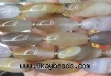 RIBS80 15 inches 13*40mm rice agate gemstone beads wholesale RIBS80 15 inches 13*40mm rice agate gemstone beads wholesale