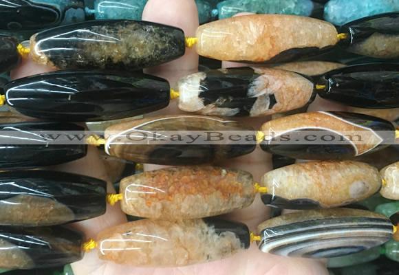 RIBS86 15 inches 13*40mm rice agate gemstone beads wholesale