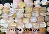 RTBS09 15 inches 8*10mm faceted rectangle yellow gum flower crystal beads wholesale
