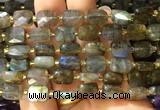 RTBS12 15 inches 8*10mm faceted rectangle labradorite beads wholesale