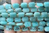 RTBS16 15 inches 8*10mm faceted rectangle amazonite beads wholesale