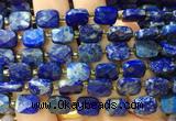 RTBS17 15 inches 8*10mm faceted rectangle Lapis lazuli beads wholesale
