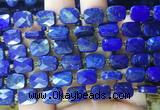 RTBS18 15 inches 8*10mm faceted rectangle Lapis lazuli beads wholesale