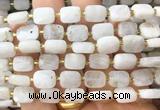 RTBS20 15 inches 8*10mm faceted rectangle white moonstone beads wholesale