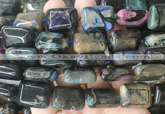 RTBS30 15 inches 15*20mm rectangle Agate gemstone beads wholesale