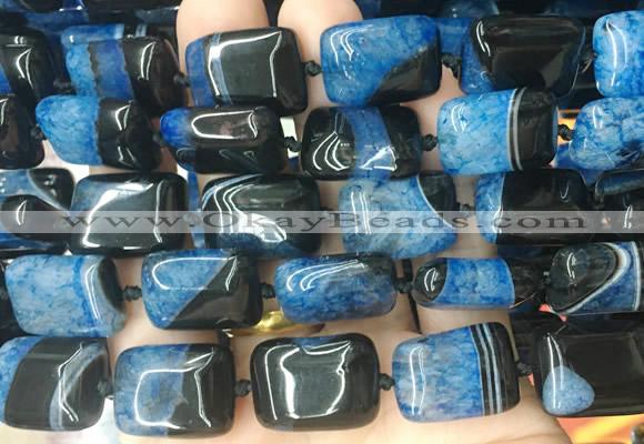 RTBS33 15 inches 15*20mm rectangle Agate gemstone beads wholesale