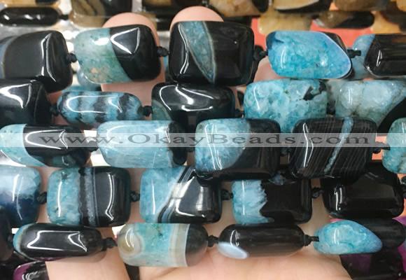 RTBS34 15 inches 15*20mm rectangle Agate gemstone beads wholesale