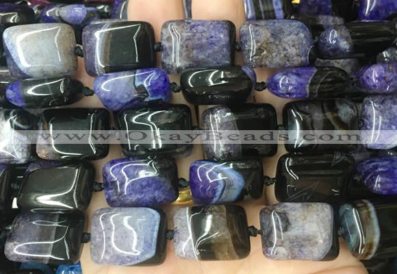 RTBS36 15 inches 15*20mm rectangle Agate gemstone beads wholesale