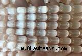 SEBS126 15 inches 8*12mm drum selenite gemstone beads wholesale