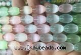 SEBS152 15 inches 10*14mm rice colorful selenite gemstone beads wholesale