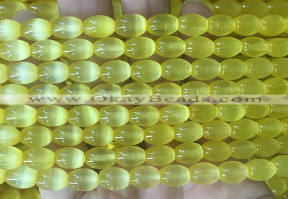 SEBS71 15 inches 6*9mm rice selenite gemstone beads wholesale