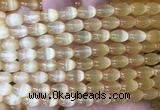 SEBS78 15 inches 6*9mm rice selenite gemstone beads wholesale