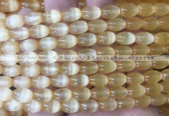 SEBS78 15 inches 6*9mm rice selenite gemstone beads wholesale