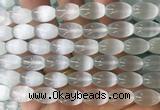SEBS86 15 inches 8*12mm rice selenite gemstone beads wholesale