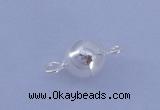SSC101 5pcs 6mm round 925 sterling silver magnetic clasps
