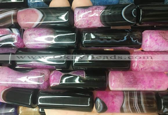 TBBS127 15 inches 13*40mm tube agate gemstone beads wholesale