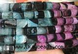 TBBS149 15 inches 10*14mm faceted tube agate gemstone beads wholesale TBBS149 15 inches 10*14mm faceted tube agate gemstone beads wholesale