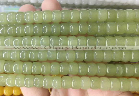 TBBS154 15 inches 7*9mm tube candy jade gemstone beads wholesale