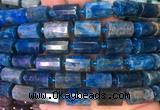 TBBS92 15 inches 10*14mm faceted tube apatite gemstone beads