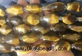 TEBS49 15 inches 12*16mm - 15*20mm faceted nuggets yellow tiger eye beads