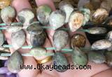 TRBS102 Top drilled 13*18mm faceted flat teardrop Green opal beads wholesale