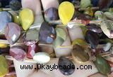 TRBS103 Top drilled 13*18mm faceted flat teardrop mookaite beads wholesale