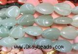 TRBS116 15 inches 13*18mm flat teardrop Green aventurine beads wholesale TRBS116 15 inches 13*18mm flat teardrop Green aventurine beads wholesale
